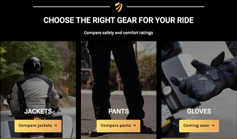 The MotoCAP website helps you decide which motorcycle gear is right for you.